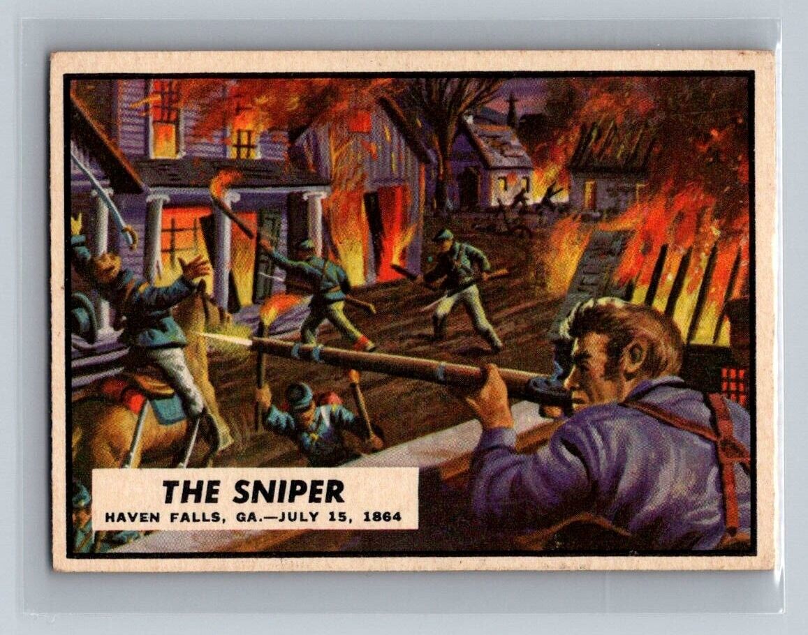 1962 Topps Civil War News #70 The Sniper EX Vintage Non-Sports Trading Card