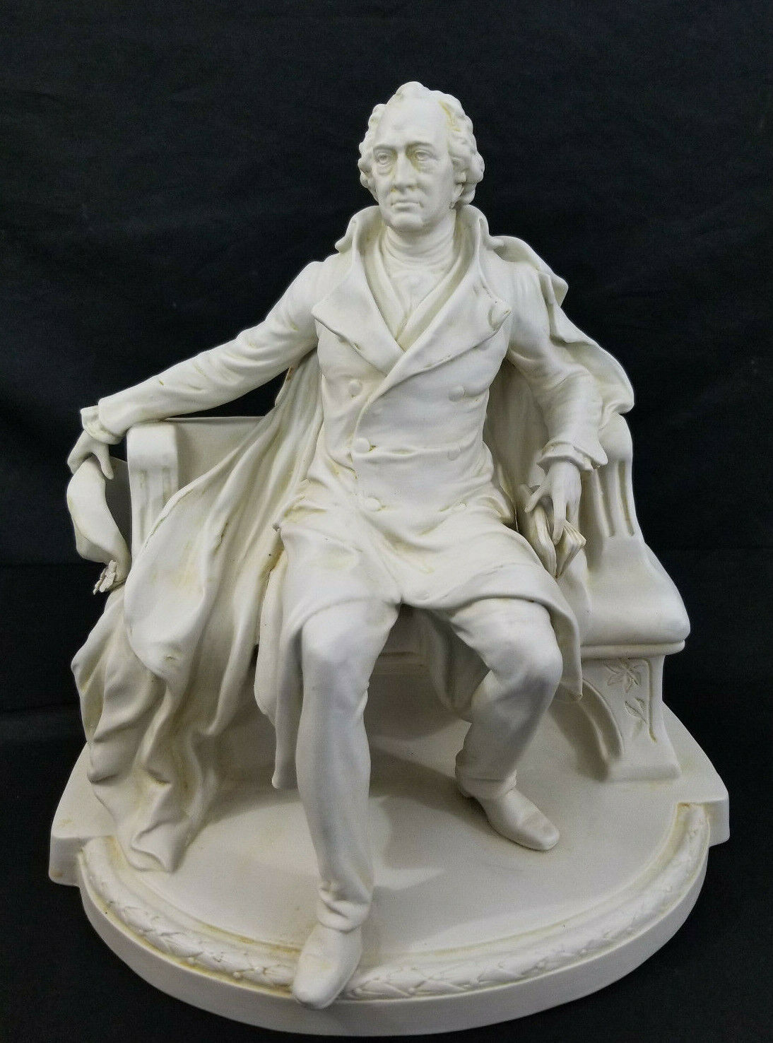 Antique Scheibe Alsbach Johann Wolfgang von Goethe figurine, BISQUE FELIX ZEH