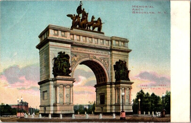 Vintage Postcard Memorial Arch Brooklyn NY New York c.1901-1907            K-541