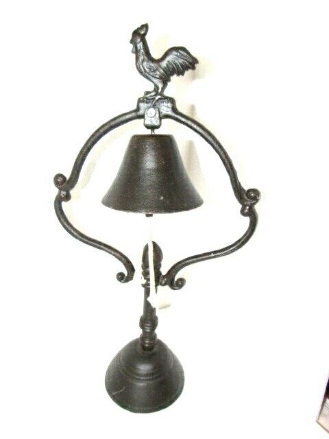 Cast Iron Bell Vintage Rooster/Chicken Farm Farmhouse Statue Home Decor