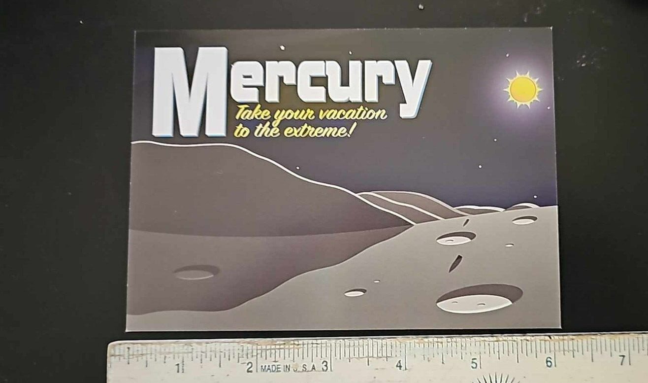 Rare official Mercury NASA Postcard Take your vacation to the extreme