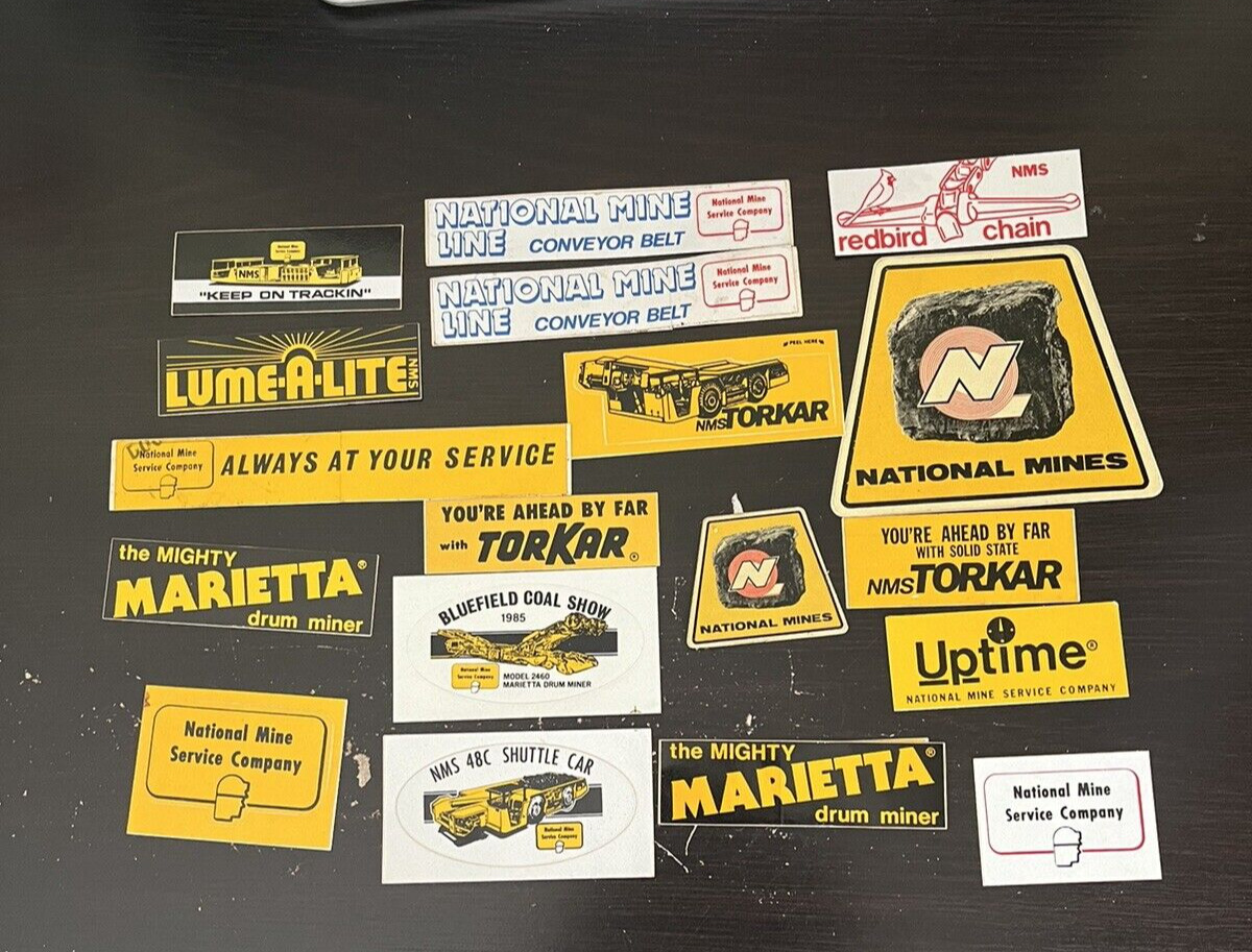 Coal Mining Stickers  Collectibles Vintage Lot Of 48 Coal Stickers