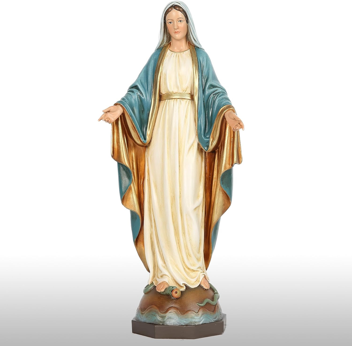 Catholic Our Lady of Grace Statue，Virgin Mary Figure, Religious Gfit of Home Dec
