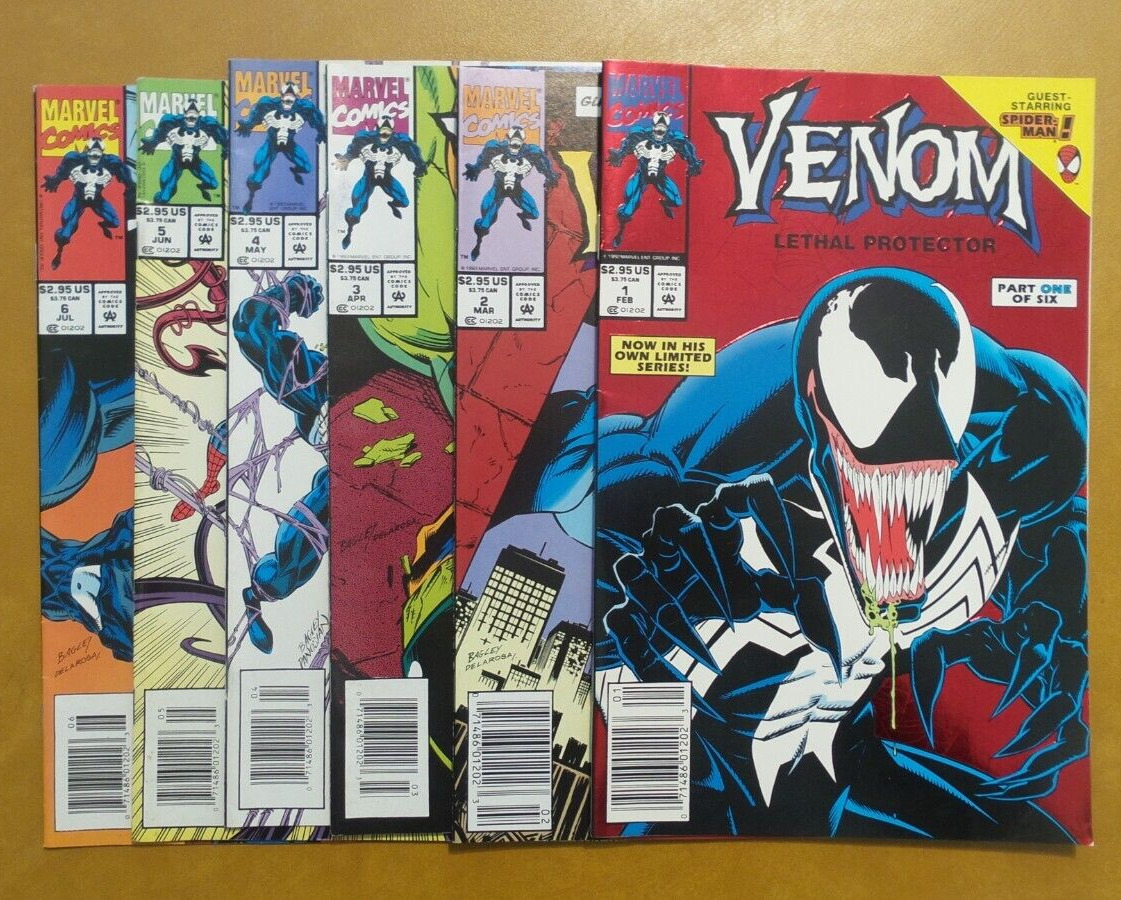 Venom Lethal Protector 1993 Complete Set 1-6 1 2 3 4 5 6 1st Scream ++ Newsstand
