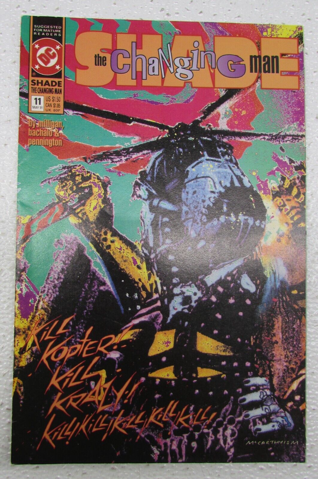 DC COMIC BOOK SHADE THE CHANGING MAN #11 MAY 1991