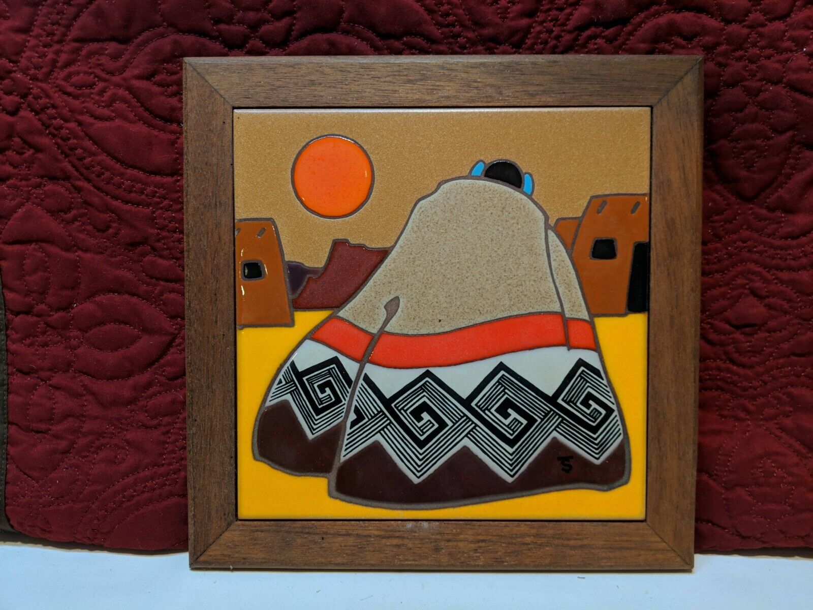 SOUTHWESTERN STYLE TILE FEATURING NATIVE WOMAN