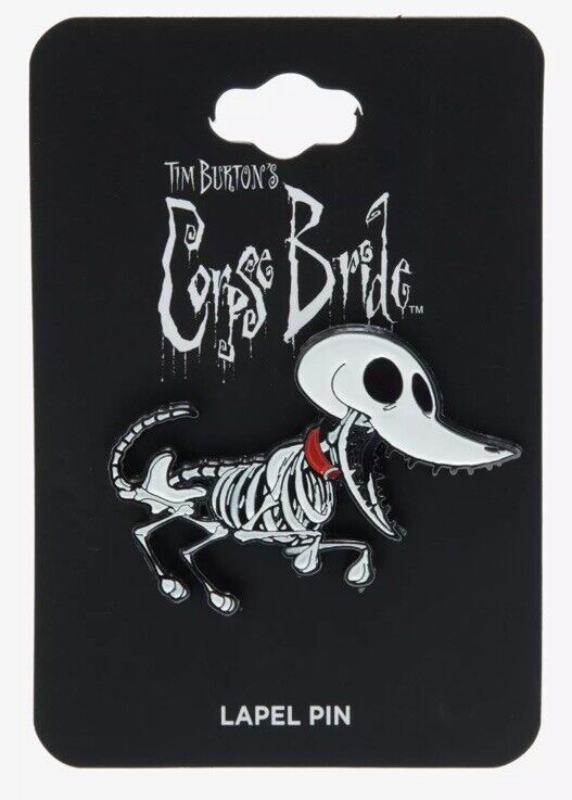 Tim Burton The Corpse Bride Scraps Dog Lapel Pin RARE New