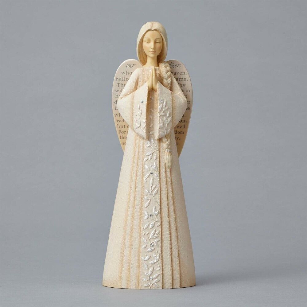 Foundations Figurine Angel with Our Father Prayer on Wings 4050129