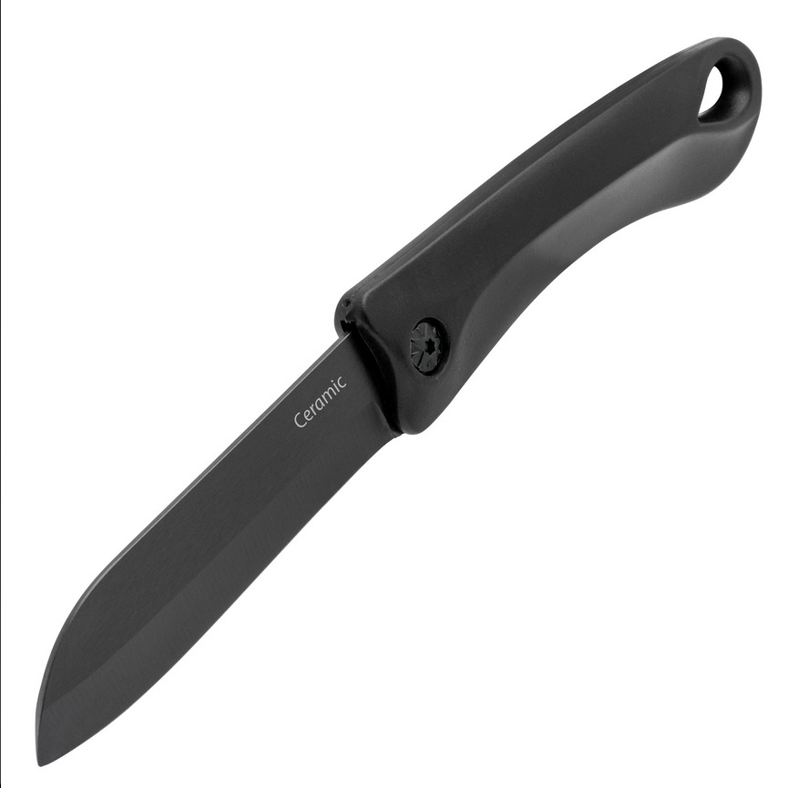 MAX EDGE BLACK CERAMIC RAZOR SHARP FOLDING POCKET KNIFE 3 INCH BLADE 7.5 OVERALL