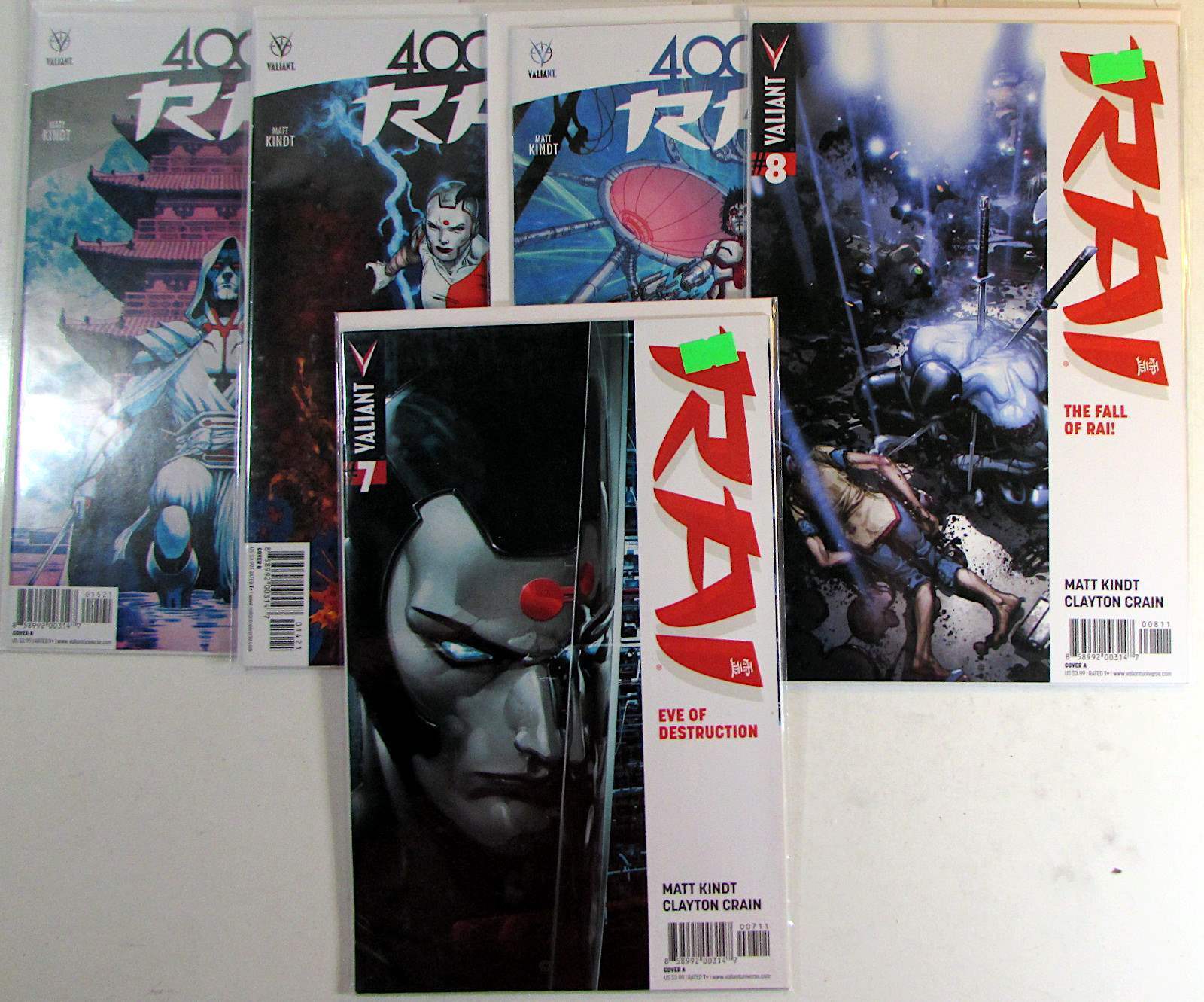 Rai Lot of 5 #7,8,13b,14b,15b Valiant Comics (2015) NM 1st Print Comic Books