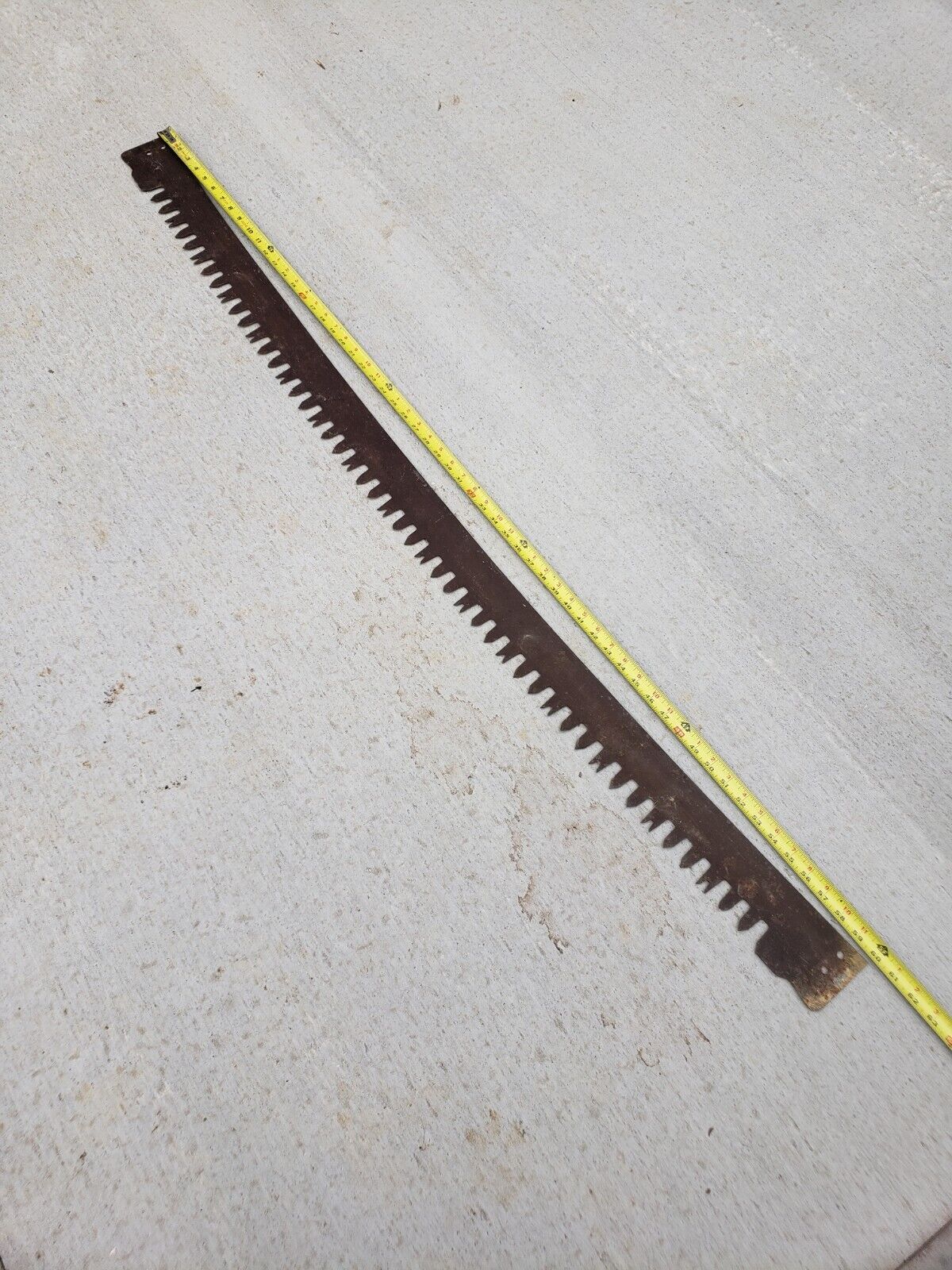 Vintage 2 Man Crosscut Logging Saw Blade In Good Used Condition 60 inches long