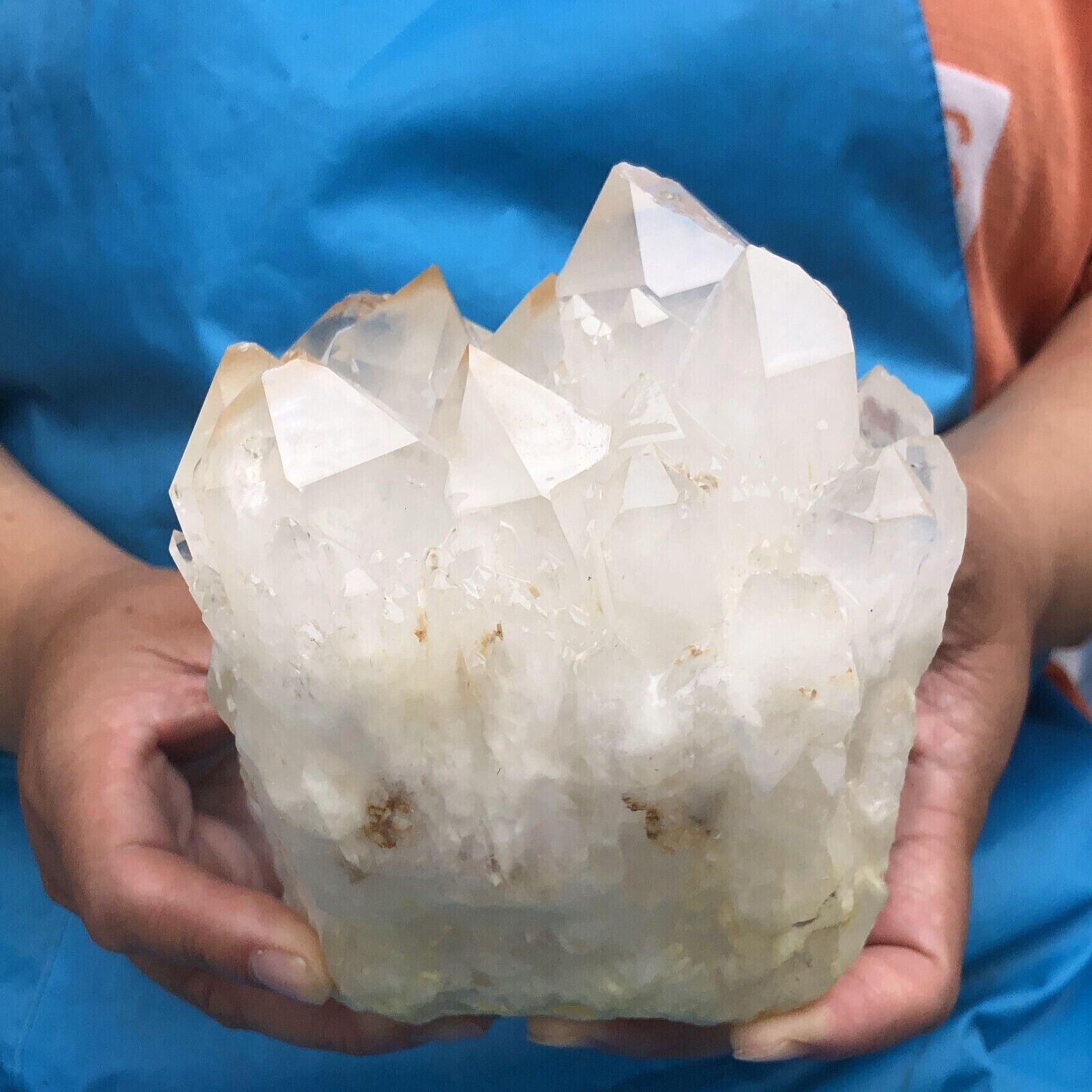4.04 LB Natural Clear Quartz Cluster Crystal Cluster Mineral Specimen