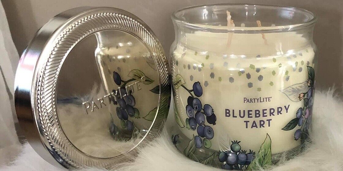 Partylite BLUEBERRY TART SIGNATURE 3-wick JAR CANDLE  BRAND NEW  