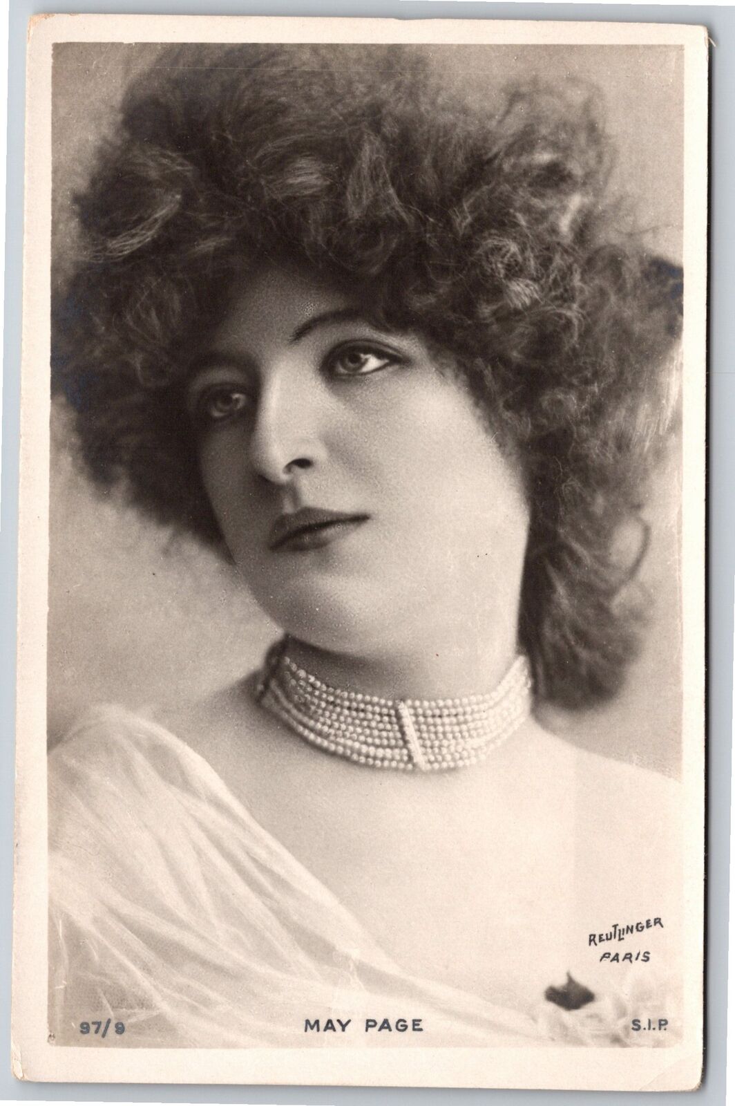 French Theater Actress & Opera Singer May Page~RPPC