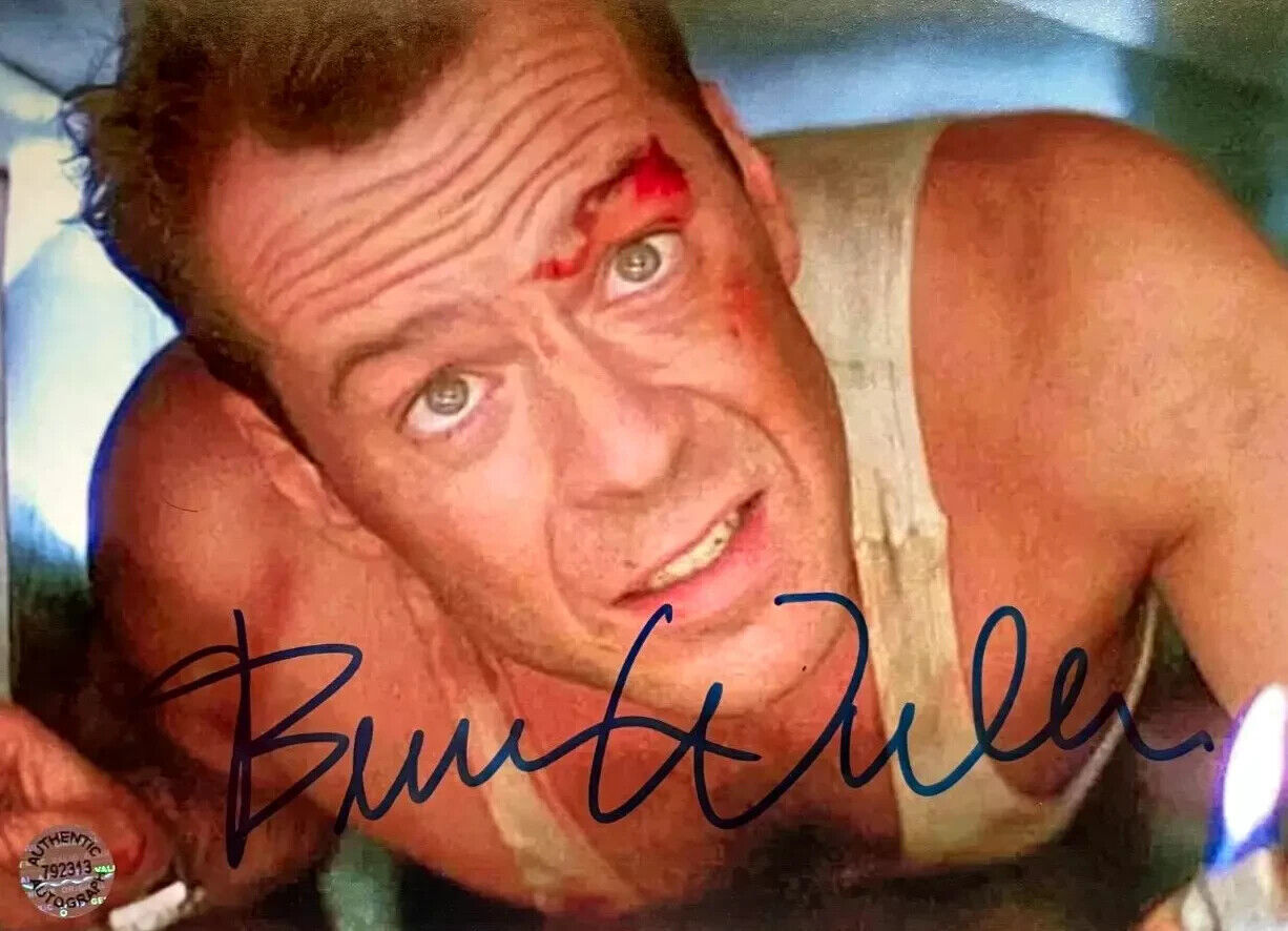 BRUCE WILLIS Hand-Signed 7x5 Photo [DIE HARD: McClane] Original Autograph w/COA