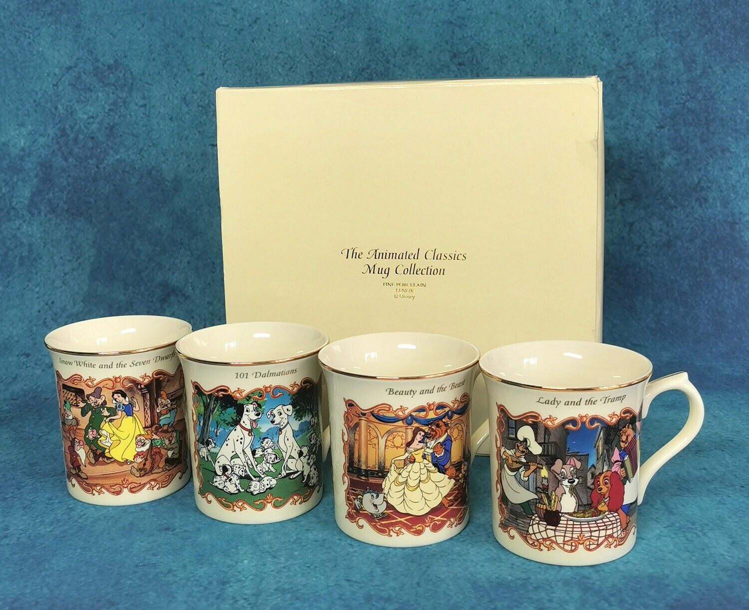 WDCC Disney Lenox The Animated Classics Mug Collection Fine Porcelain Box COA