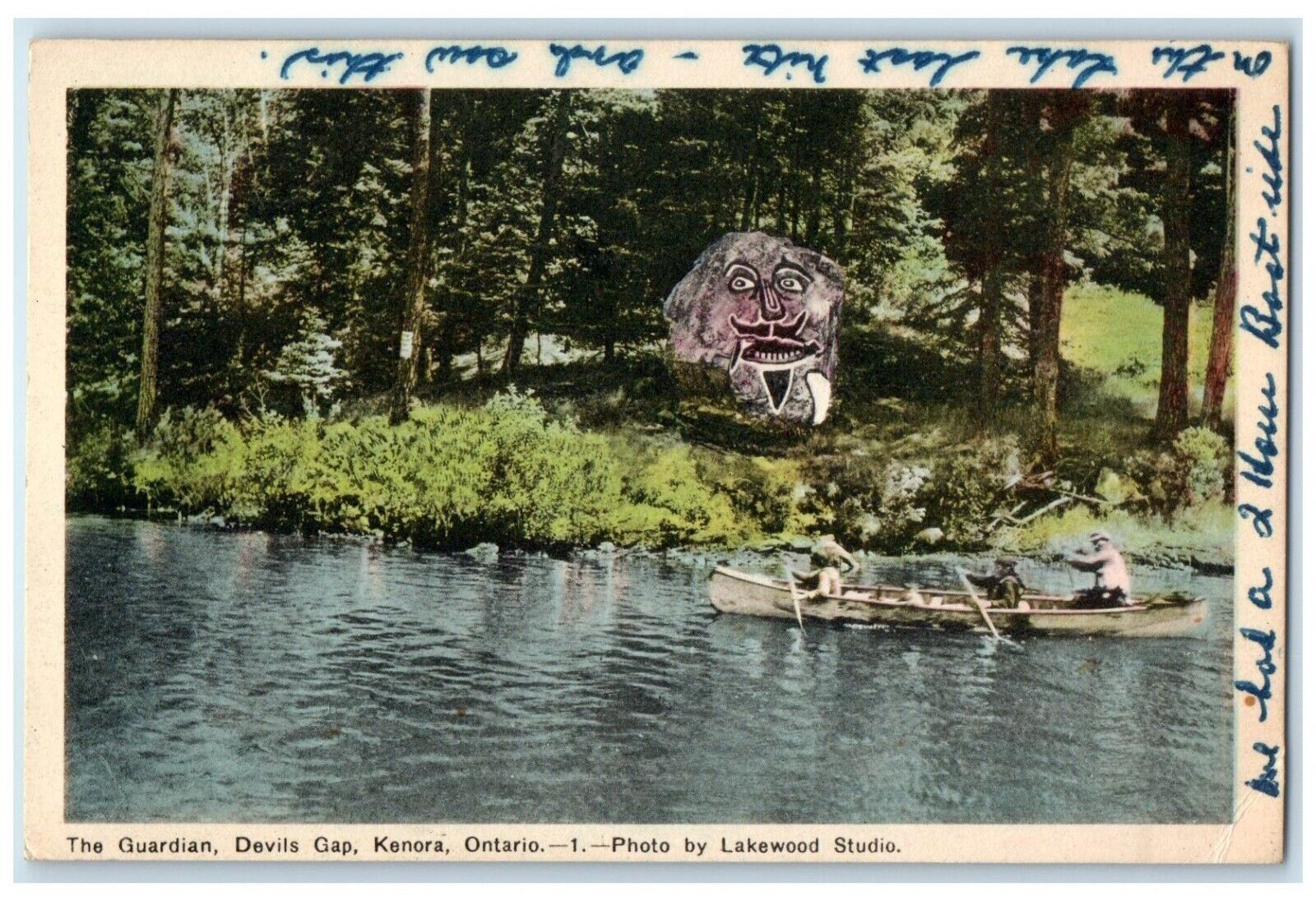 1950 The Guardian Devils Gap Kenora Ontario Canada, Canoeing Vintage Postcard
