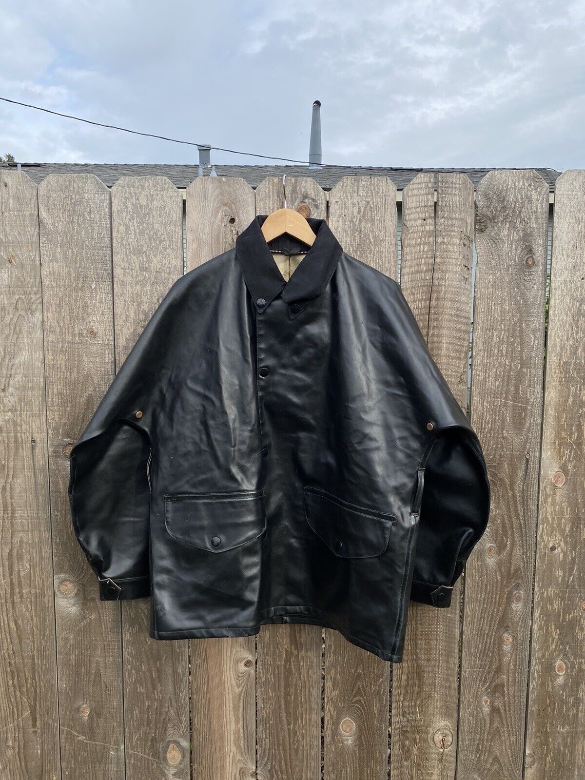Vintage British 1940s Leather Coat