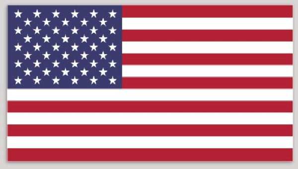 4 Inch 3M-Reflective United States of America American Flag Sticker Decal