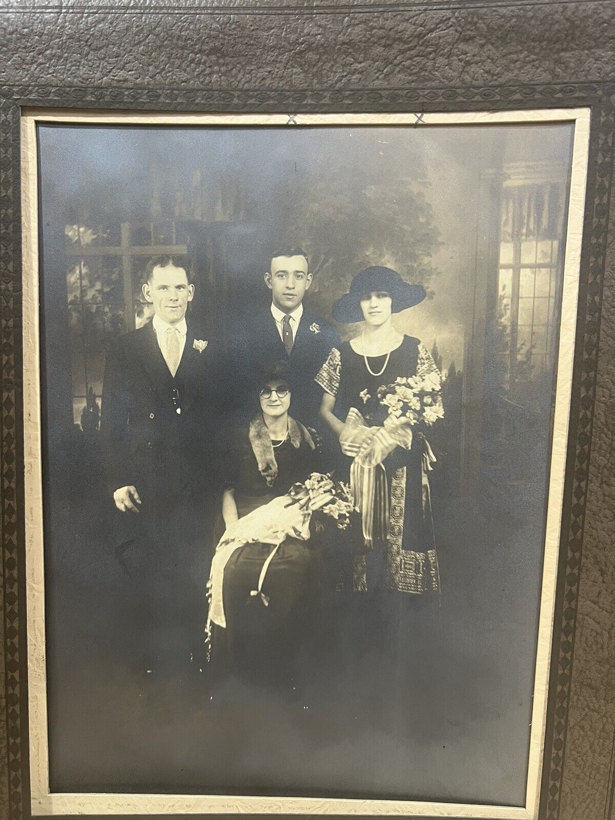 Vintage Family Photo Framed With Cover