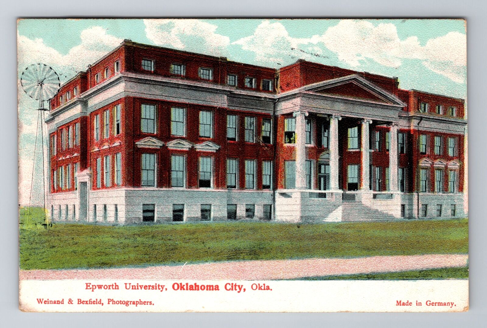 Oklahoma City OK-Oklahoma, Epworth University, c1909 Antique Vintage Postcard