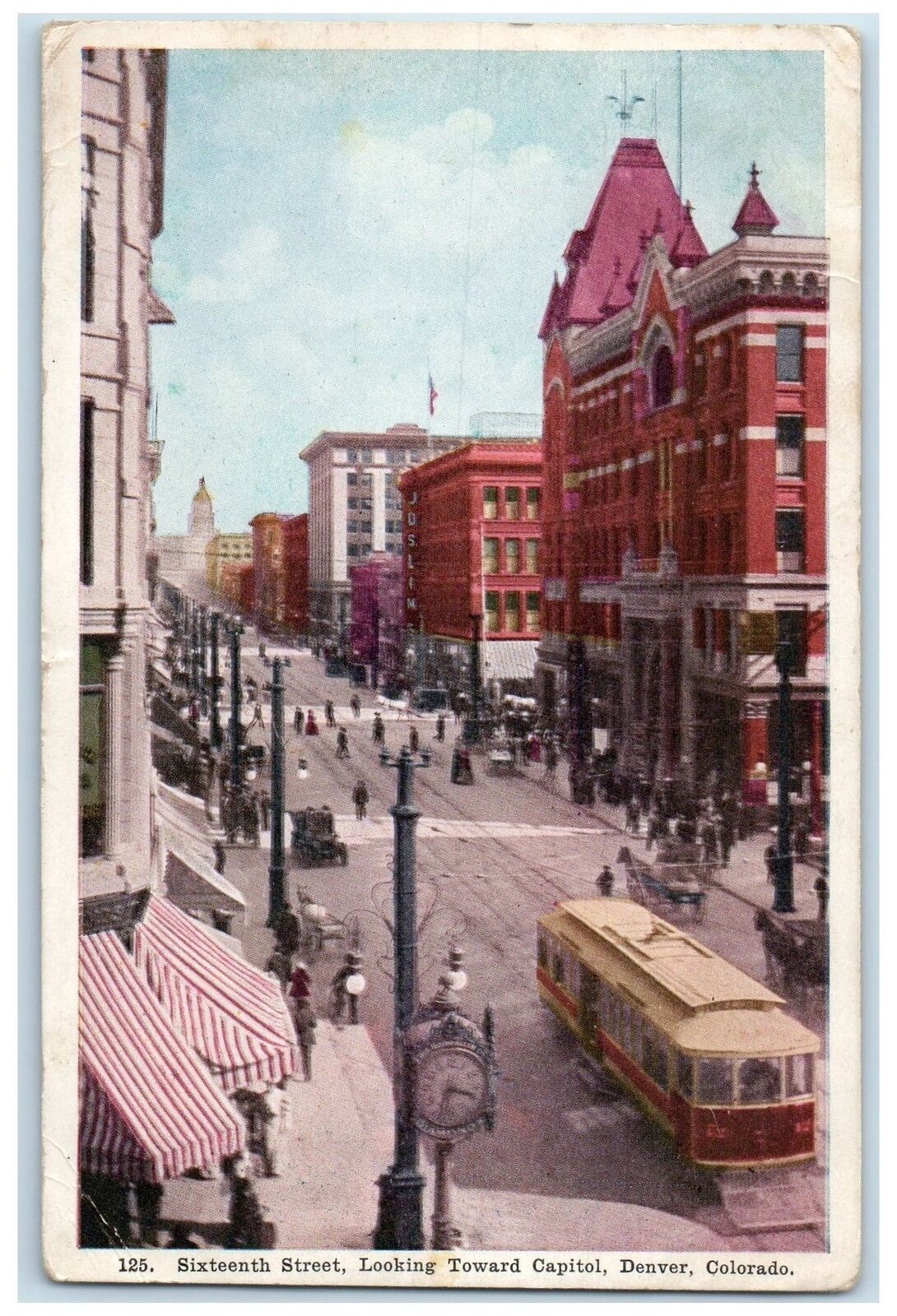 Denver Colorado CO Postcard Sixteenth Street Looking Toward Capitol 1903 Vintage