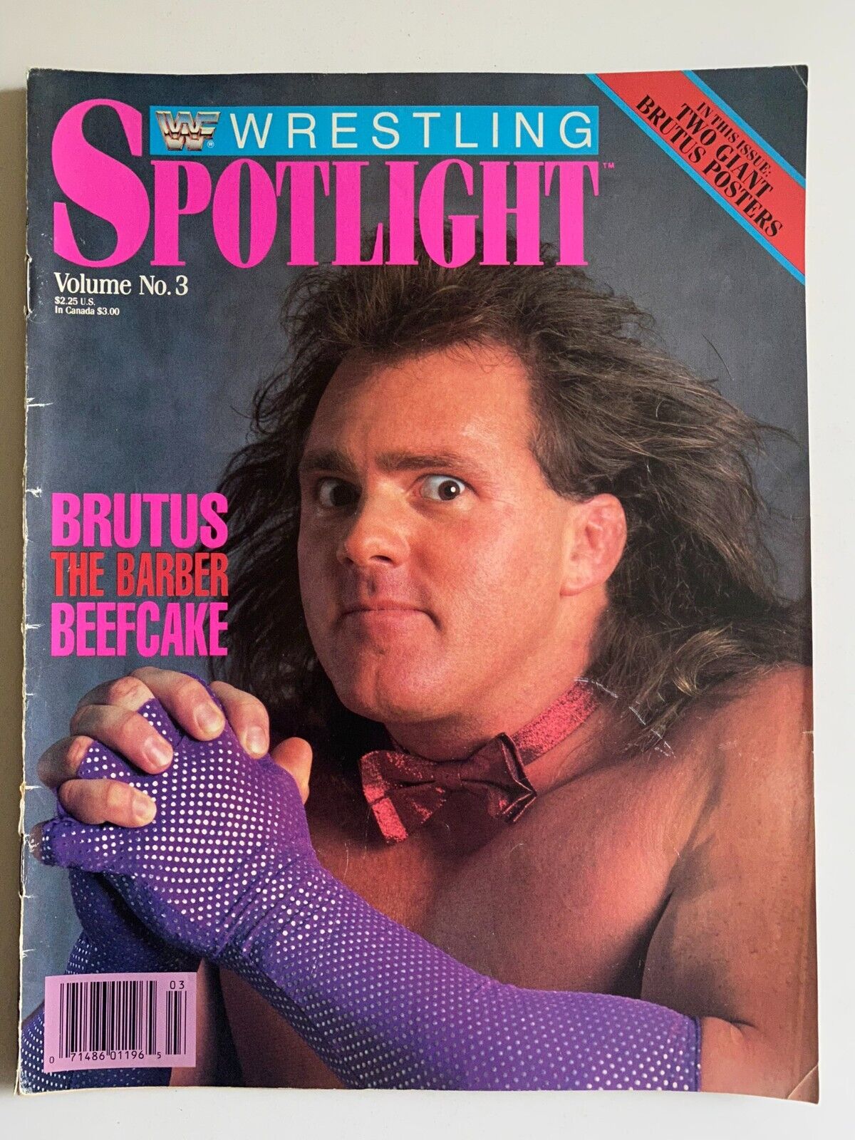 WWE WWF Wrestling Spotlight Volume 3 Brutus The Barber Beefcake Magazine 1989
