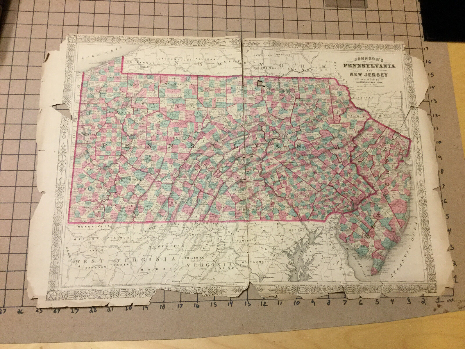 Vintage early map -- 26 x 17\