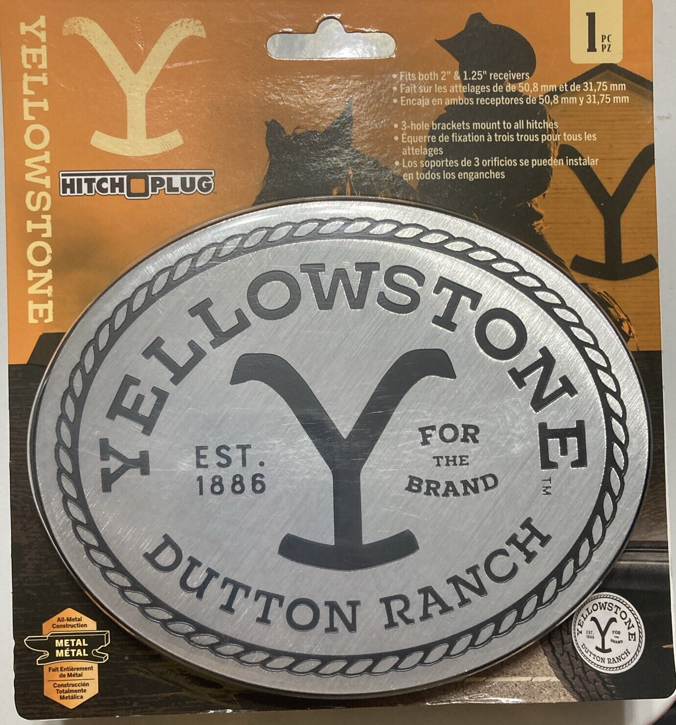 Yellowstone Y Logo Dutton Ranch Hitch Plug