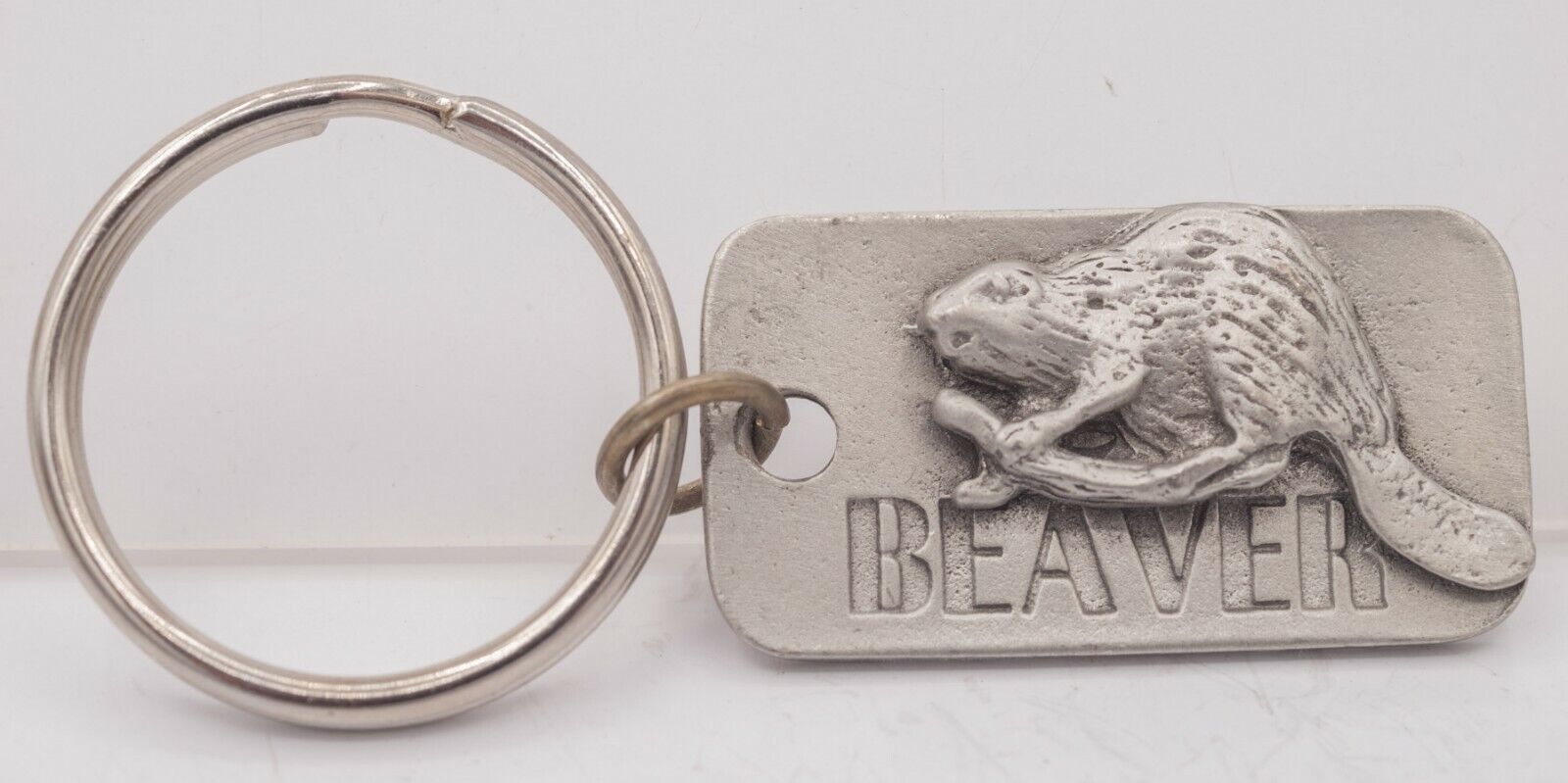 NOS 1990\'s - Beaver - Earth Citizens MLD Pewter Keychain