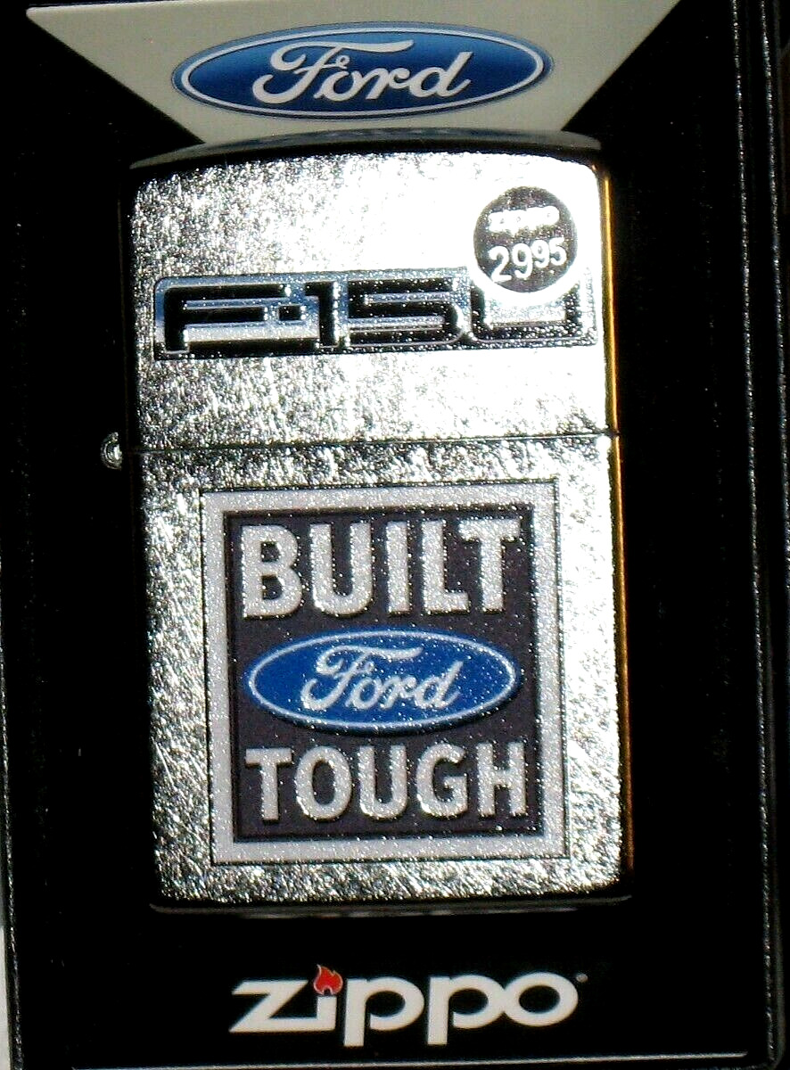 New Windproof USA Zippo Lighter 01329 Ford F-150 Built Tough 4x4 Truck Blue Oval
