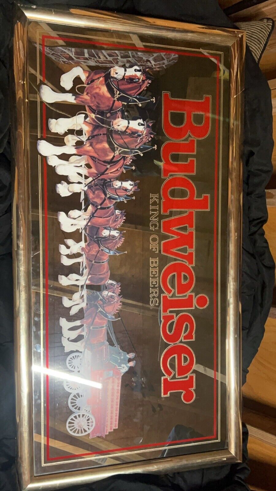 Budweiser Clydesdale King Of Beers Mirror 51.25”x26.25”