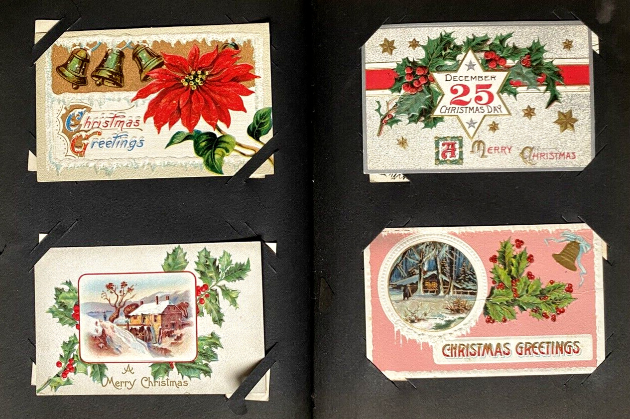 MASSIVE Victorian Antique 500 Christmas Card Album Lot Collection Ephemera