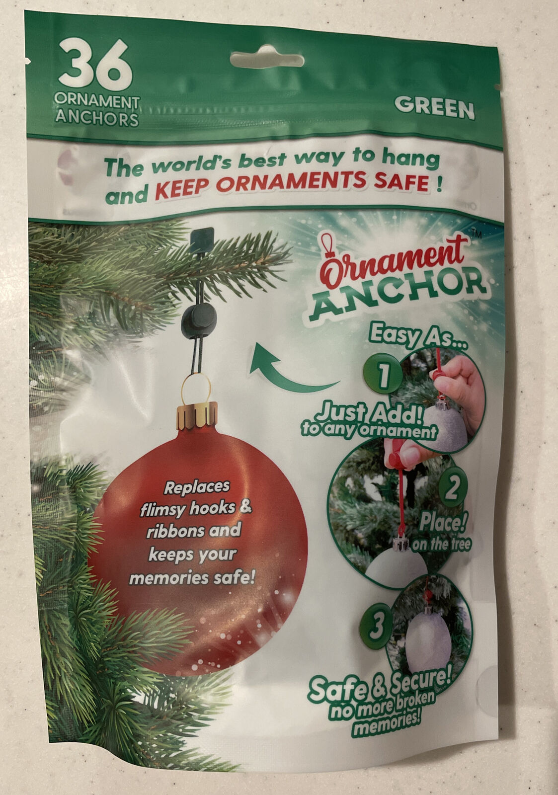 NEW ORNAMENT ANCHOR Hooks for Hanging Christmas Decorations- SEEN ON Shark Tank