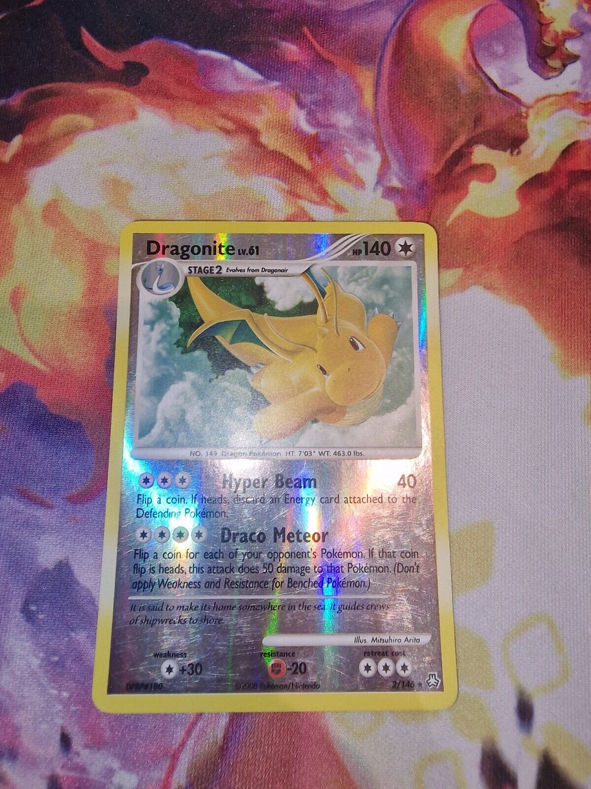 Dragonite Lv.61 Reverse Holo Pokemon Card - EX MT