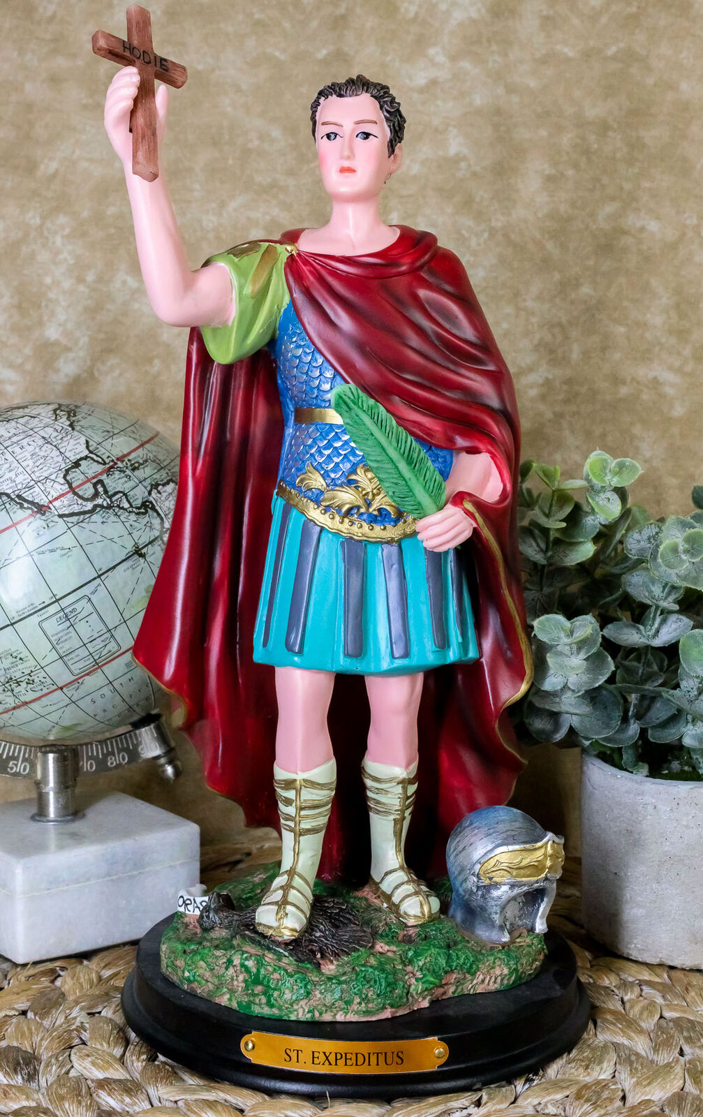 Saint Expedite Roman Centurion Christian Martyr Expeditus Figurine 12\