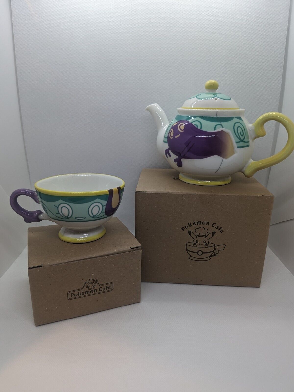 Pokémon Center Pot Death Teapot Yabacha Cup Set Café kitchen ware *NEW* JAPAN