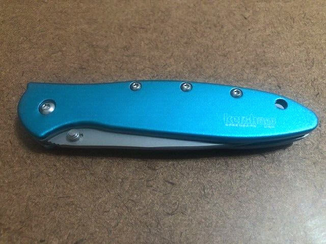 Kershaw 1660 CKT Teal Leek-3 In. Blade -Spring Assisted Knife-Excellent Conditio