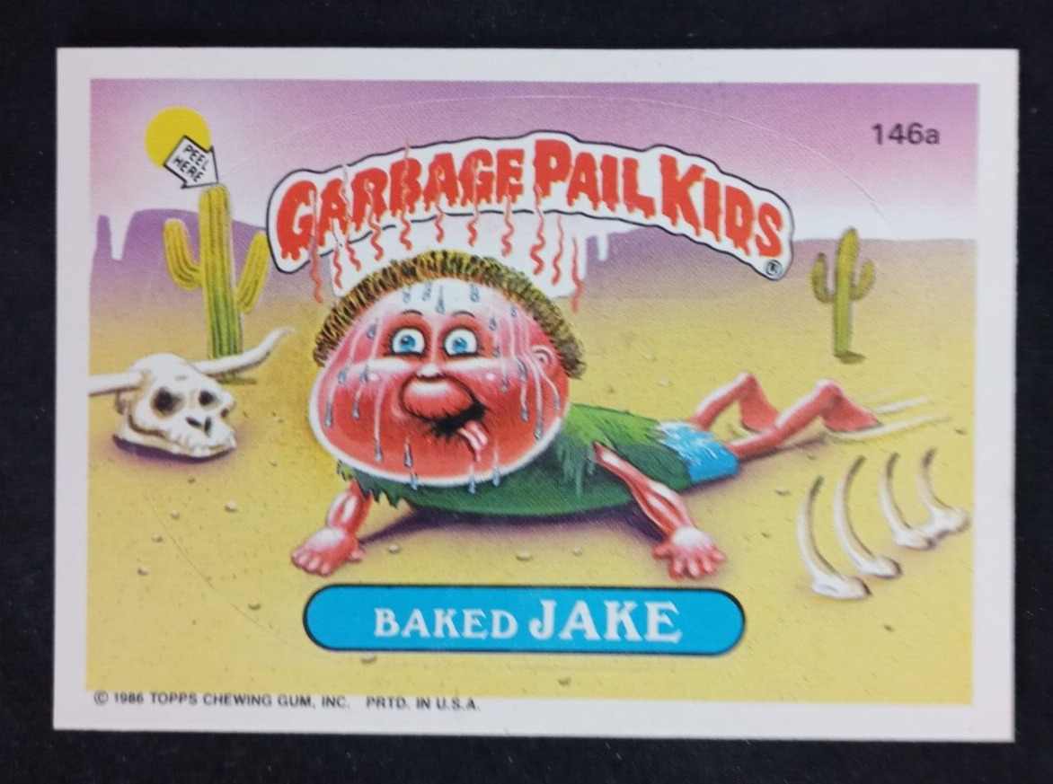 1986 Garbage Pail Kids Series 4 Baked Jake #146a (C)