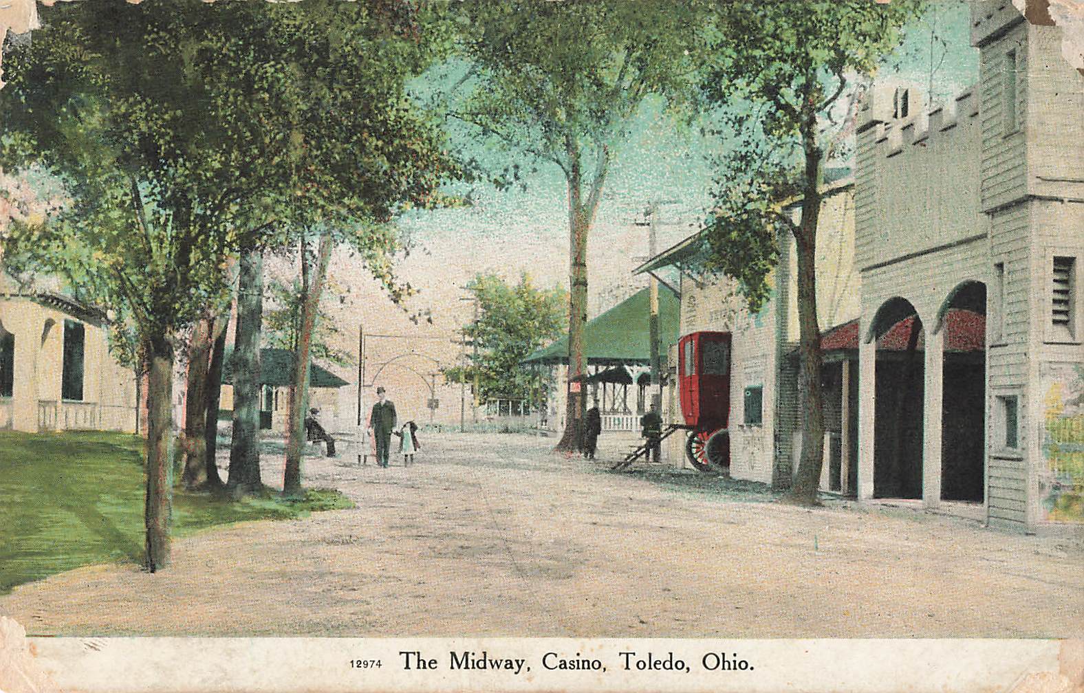 Toledo Ohio Postcard The Midway Casino Postmark 1911   O2