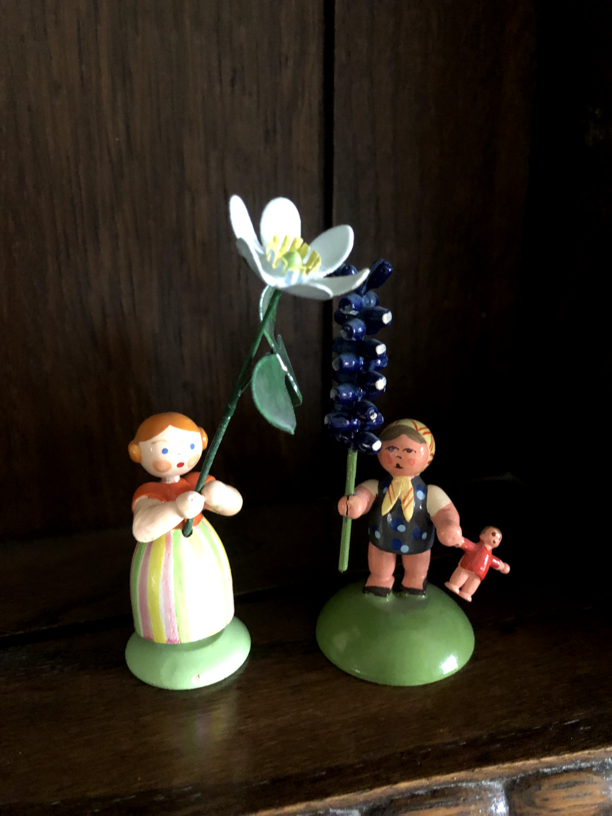 Vintage Expertic East Germany figurines- Boy & Girl with flowers