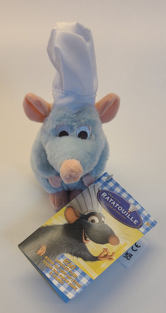 Authentic Disney Store Ratatouille Chef Remy Magnetic Shoulder Plush Toy New 