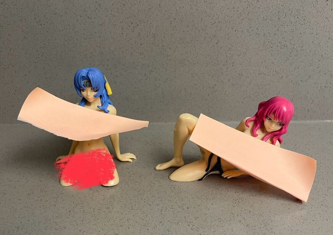 Anime Girls Topless Nude Figures Figurines Lot of 2 Sexy Poses Females Mini