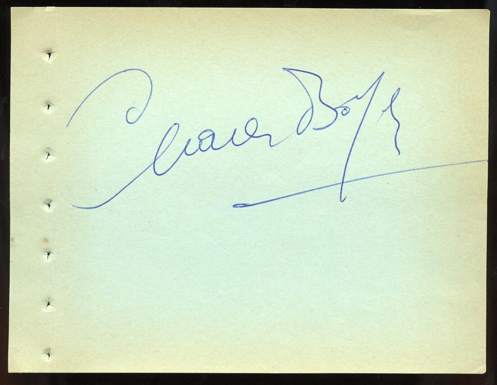Charles Boyer d1978 signed autograph 4x6 Cut French-American Actor Stage & Film