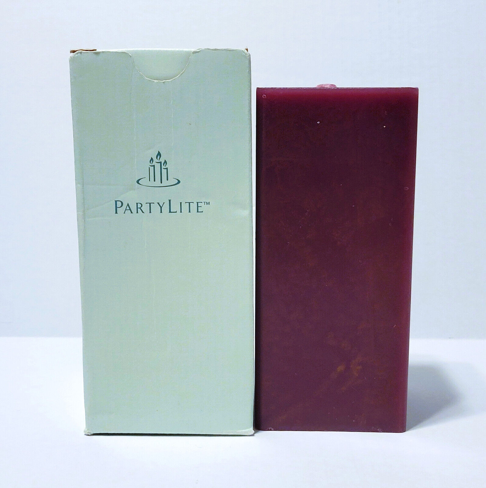 PartyLite MULBERRY Scented Square Pillar Single Wick Candle 3x6 K0629
