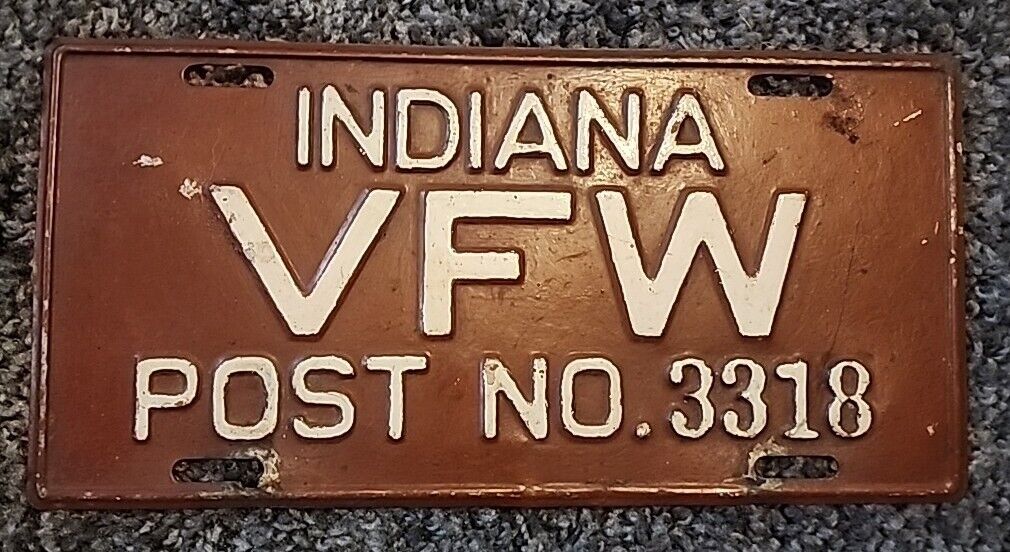 Vintage Lafayette Indiana VFW post no. 3318 license plate    
