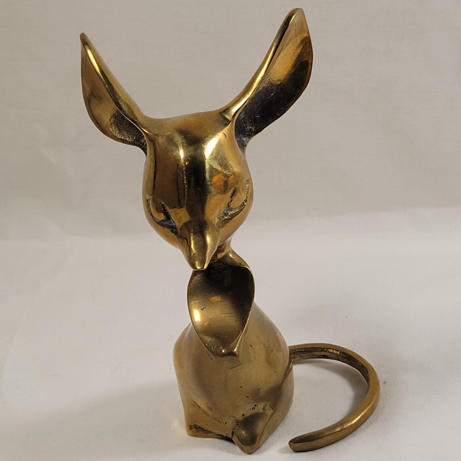 Rosenthal Netter Solid Brass Mouse With Big Ears Vintage