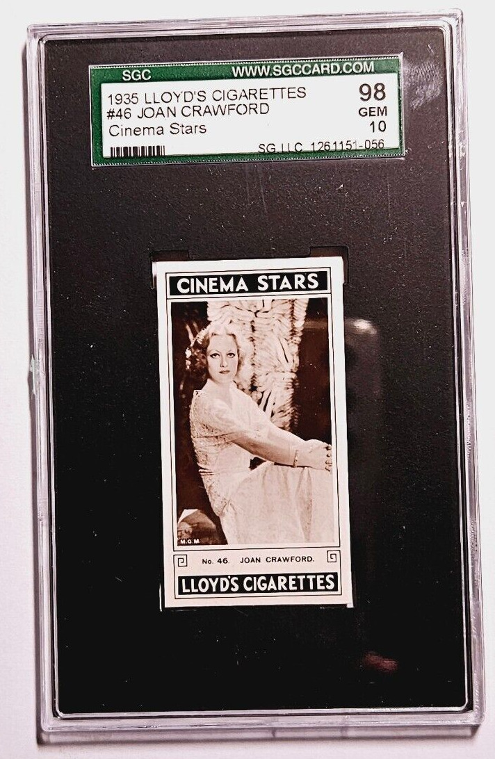 1935 LLOYD'S CINEMA STARS #46 JOAN CRAWFORD  SGC 10 GEM MINT