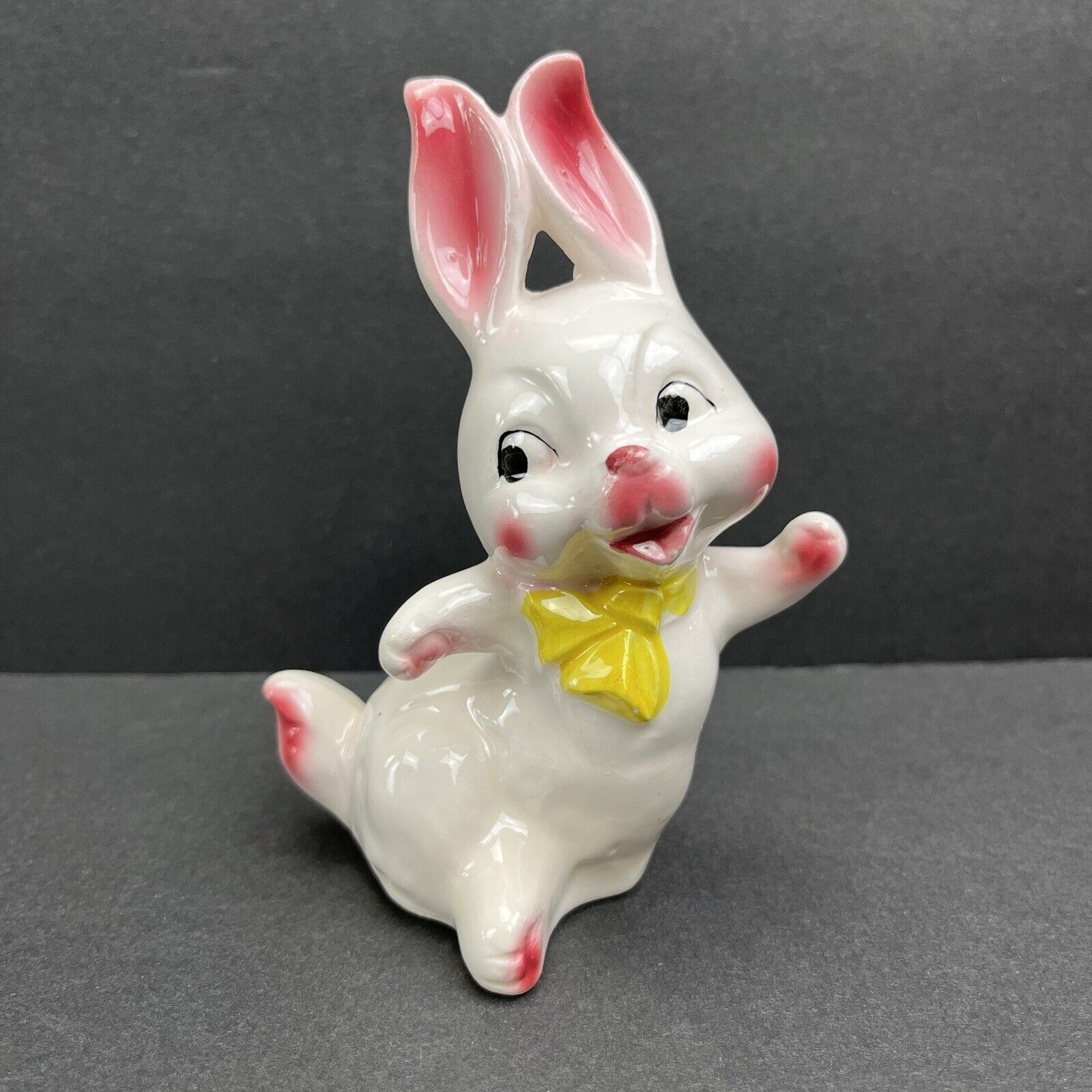 VTG Mid Century Anthropomorphic Bunny Rabbit Figurine Kitschy Japan 50s 60s