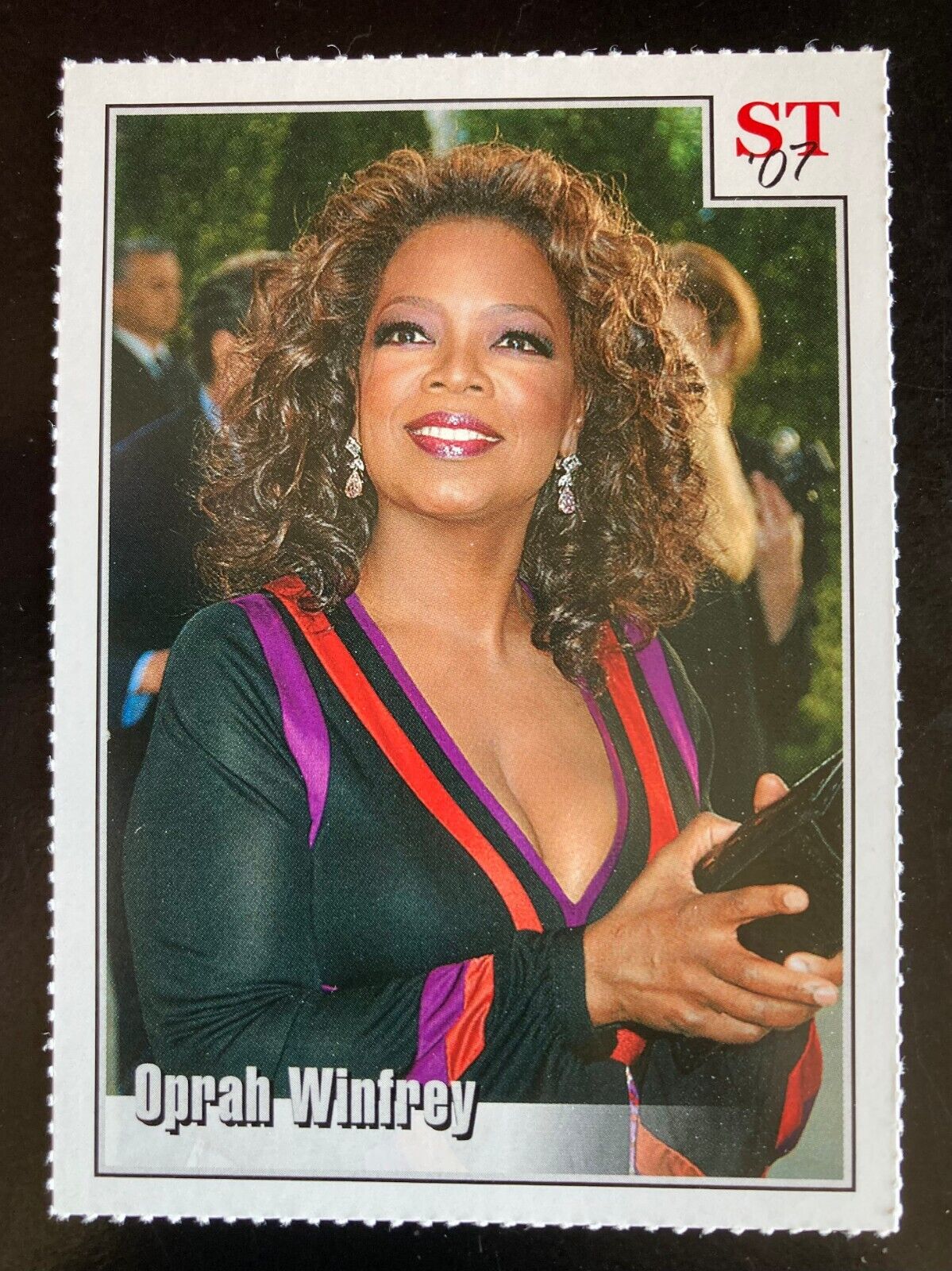 Oprah Winfrey trading card-2007 Spotlight Tribute 4-Star Trivia #33